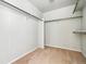A well-organized walk-in closet with shelving and ample storage space at 13440 Monaco St, Thornton, CO 80602
