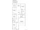 Detailed floor plan showcasing a three bedroom home featuring a 2-bay garage, island kitchen and owner's suite at 10800 Snowdon St, Parker, CO 80134