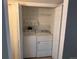 Convenient laundry closet with a washer and dryer at 910 S Walden St # 101, Aurora, CO 80017
