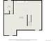 Floor plan displaying the layout of the spacious basement and adjoining room at 7655 S Ogden Way, Centennial, CO 80122