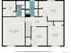 Detailed floor plan showcasing the layout of bedrooms, bathrooms, and living spaces at 7655 S Ogden Way, Centennial, CO 80122