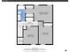 Upstairs floor plan with primary bedroom, two additional bedrooms, bath, and walk in closet at 9946 Harrison St, Thornton, CO 80229
