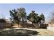 Spacious, fenced backyard featuring a well-maintained lawn and mature trees offering ample privacy at 3427 S Cherry St, Denver, CO 80222