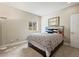 Cozy bedroom featuring neutral walls, modern lighting, and a comfortable bed at 8007 S Valleyhead Way, Aurora, CO 80016