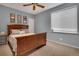 Bedroom with a king-size bed and a ceiling fan at 1558 Wandering Way, Castle Rock, CO 80109