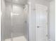 Contemporary bathroom featuring a modern glass shower, blending style and functionality for a luxurious experience at 12759 Buffington Trl, Parker, CO 80134