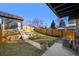 Well-maintained backyard featuring a tiered garden, wooden fencing, and a spacious green lawn at 2890 S Sherman St, Englewood, CO 80113