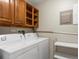 Laundry room with washer, dryer, and shelving at 12565 Sheridan Blvd # 208, Broomfield, CO 80020