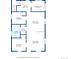 Detailed floorplan displaying the layout of the kitchen, living room, bedrooms, and bathrooms at 109 W Simpson St, Lafayette, CO 80026