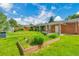 Spacious backyard featuring a garden, patio, shed, and well-maintained lawn at 3049 S Williams St, Denver, CO 80210