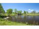 A tranquil pond framed by lush greenery and a small bridge, creating a peaceful outdoor scene at 11279 E Alaska Pl, Aurora, CO 80012
