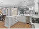 Well-lit modern kitchen features a large island, white cabinets, and stainless steel appliances at 425 Steele St, Denver, CO 80206