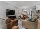 Spacious living room with hardwood floors, comfortable couches, a glass table, and plenty of natural light at 425 Steele St, Denver, CO 80206