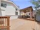Spacious deck with a gazebo, offering a cozy retreat for outdoor dining and entertainment at 6863 S Detroit Cir, Centennial, CO 80122