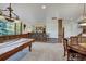Open game room with a pool table, bar area, and stairs to another level at 127 Marks Ln, Breckenridge, CO 80424