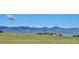 Scenic view of rolling green hills and snow-capped mountain peaks on the horizon at 10751 Manorstone Dr, Highlands Ranch, CO 80126
