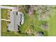Serene aerial view of home with spacious backyard, patio, and mature trees at 21 Fairway Ln, Littleton, CO 80123