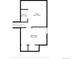 Floorplan depicting a room, a bedroom, and a utility room, all with labeled dimensions at 21743 Farmingdale Ct, Parker, CO 80138