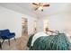 Bright and airy bedroom featuring plush carpeting, ample closet space, and modern furnishings at 124 3Rd St, Fort Lupton, CO 80621