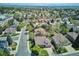 Expansive aerial view showcasing a neighborhood with mature trees and well-maintained homes at 9524 E Caley Cir, Englewood, CO 80111