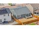 Aerial view of home with fenced yard and outdoor living area at 114 S Edge Cliff St, Castle Rock, CO 80104