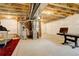 Unfinished basement with exposed mechanicals and white walls, ready for customization at 4444 N Picadilly Ct, Aurora, CO 80019