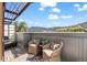 Relaxing balcony featuring comfortable wicker seating with mountain views at 2826 Broadway St # 106, Boulder, CO 80304