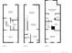 Three story floor plan showing measurements of all rooms at 9771 W Cornell Pl, Lakewood, CO 80227