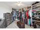 Large walk-in closet with ample storage and custom shelving for organizing clothes and accessories at 10741 Idalia Way, Commerce City, CO 80022