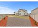 Wide angle view of a lawn backyard with gravel and mulch at 13446 Amber Sky St, Parker, CO 80134