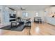 Bright living room with fireplace and hardwood floors at 519 S Gaylord St, Denver, CO 80209