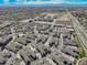 Expansive aerial view of a residential neighborhood featuring varied home styles and community amenities at 3250 E 103Rd Pl # 805, Thornton, CO 80229
