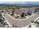 Scenic aerial view of neighborhood streets, homes, and mountain views in the distance at 4090 Forever Cir, Castle Rock, CO 80109