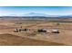 Aerial view showing house and surrounding land at 26100 County Road 5, Elizabeth, CO 80107