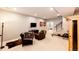 Finished basement recreation room with sauna and home theater at 26100 County Road 5, Elizabeth, CO 80107