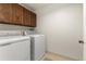 Laundry room with a washer and dryer and plenty of storage space at 7700 W Glasgow Pl # 8C, Littleton, CO 80128