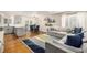 Modern kitchen with gray cabinets and an island at 3200 S Grape St, Denver, CO 80222