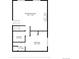Floor plan of the finished basement area, including a recreation room, bedroom, laundry, and bathroom at 3608 S Newport Way, Denver, CO 80237