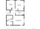 Upstairs floor plan featuring well-sized bedrooms and bathrooms, offering functionality and comfort at 3608 S Newport Way, Denver, CO 80237