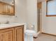 Bathroom with shower, toilet, and vanity at 1390 E Southern St, Brighton, CO 80601