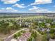 A scenic aerial view showing a neighborhood surrounded by lush greenery and open spaces under a blue sky at 24422 E Frost Dr, Aurora, CO 80016