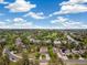 Expansive aerial view showcasing a neighborhood with lush greenery, blue skies, and well-maintained homes at 24422 E Frost Dr, Aurora, CO 80016