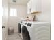 Well-equipped laundry room with modern appliances, ample counter space, and convenient storage at 17614 Drake St, Broomfield, CO 80023