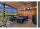 Relaxing deck with fire pit and comfortable seating at 22665 E Calhoun Pl, Aurora, CO 80016