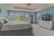Bright main bedroom with bay windows, comfortable bedding, and scenic views at 22665 E Calhoun Pl, Aurora, CO 80016