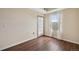 Bedroom with hardwood floors, ample natural light and views at 975 N Lincoln St # 10A, Denver, CO 80203