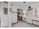 Bright primary bathroom with dual sinks, storage, and tiled shower at 8223 Kincross Way, Boulder, CO 80301