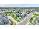 Aerial view of neighborhood featuring a community pool and clubhouse at 12444 Madison Way, Thornton, CO 80241