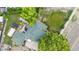 Aerial view showcasing the backyard with trampoline, patio and green roof at 8820 Poze Blvd, Thornton, CO 80229