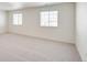 Spacious room featuring neutral carpet and two double-hung windows at 18120 Dandy Brush Ln, Parker, CO 80134